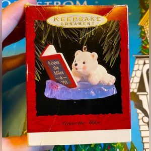 Vintage Hallmark Across the Miles Polar Bear Ornament